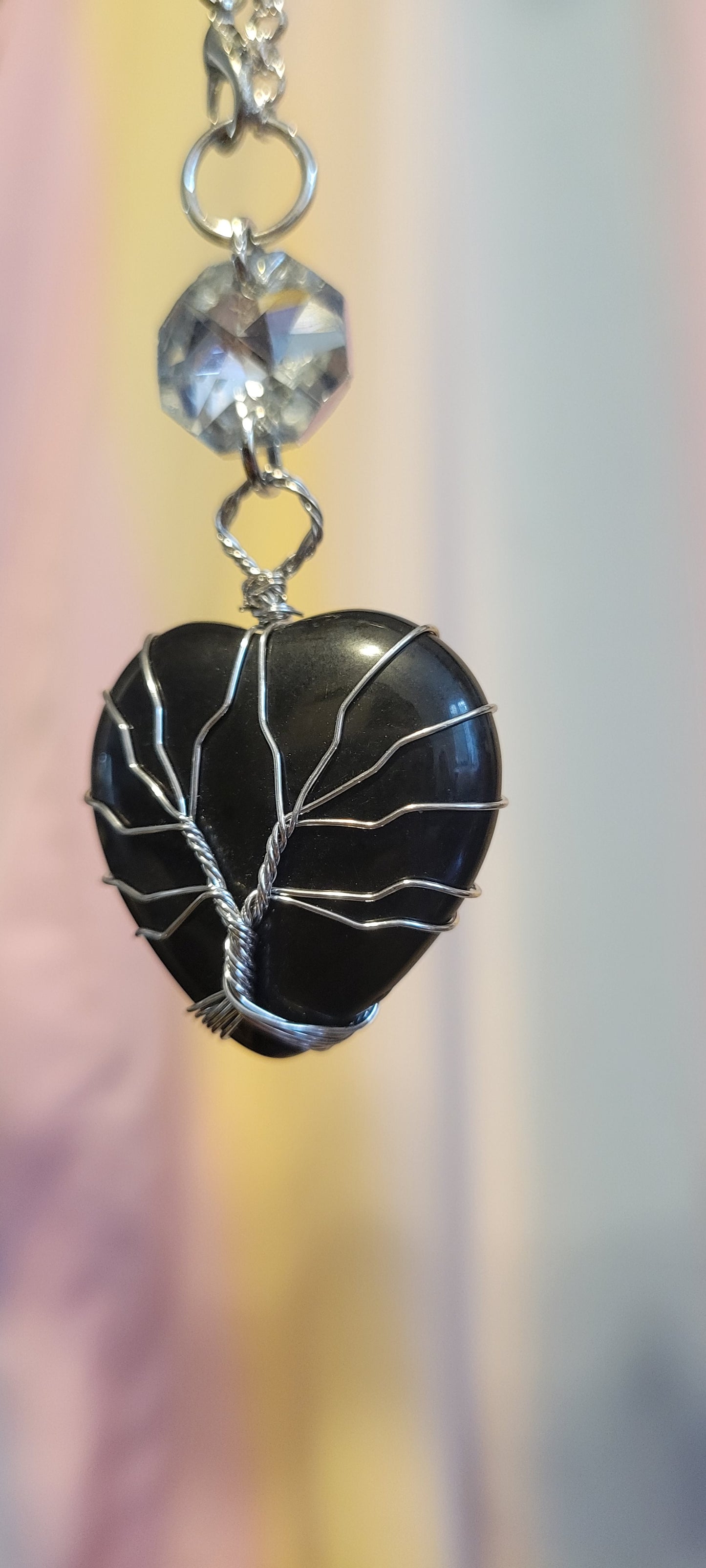 Black Obsidian Heart Car Charm
