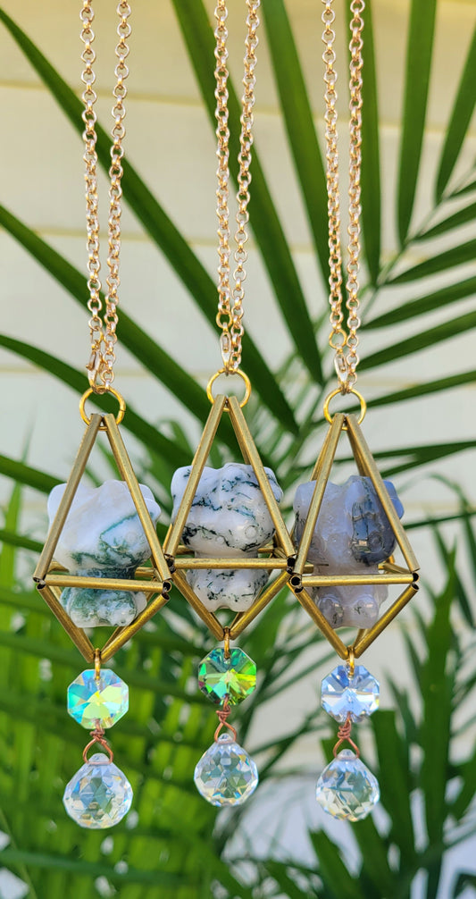 Hello Kitty Moss Agate Car Charms
