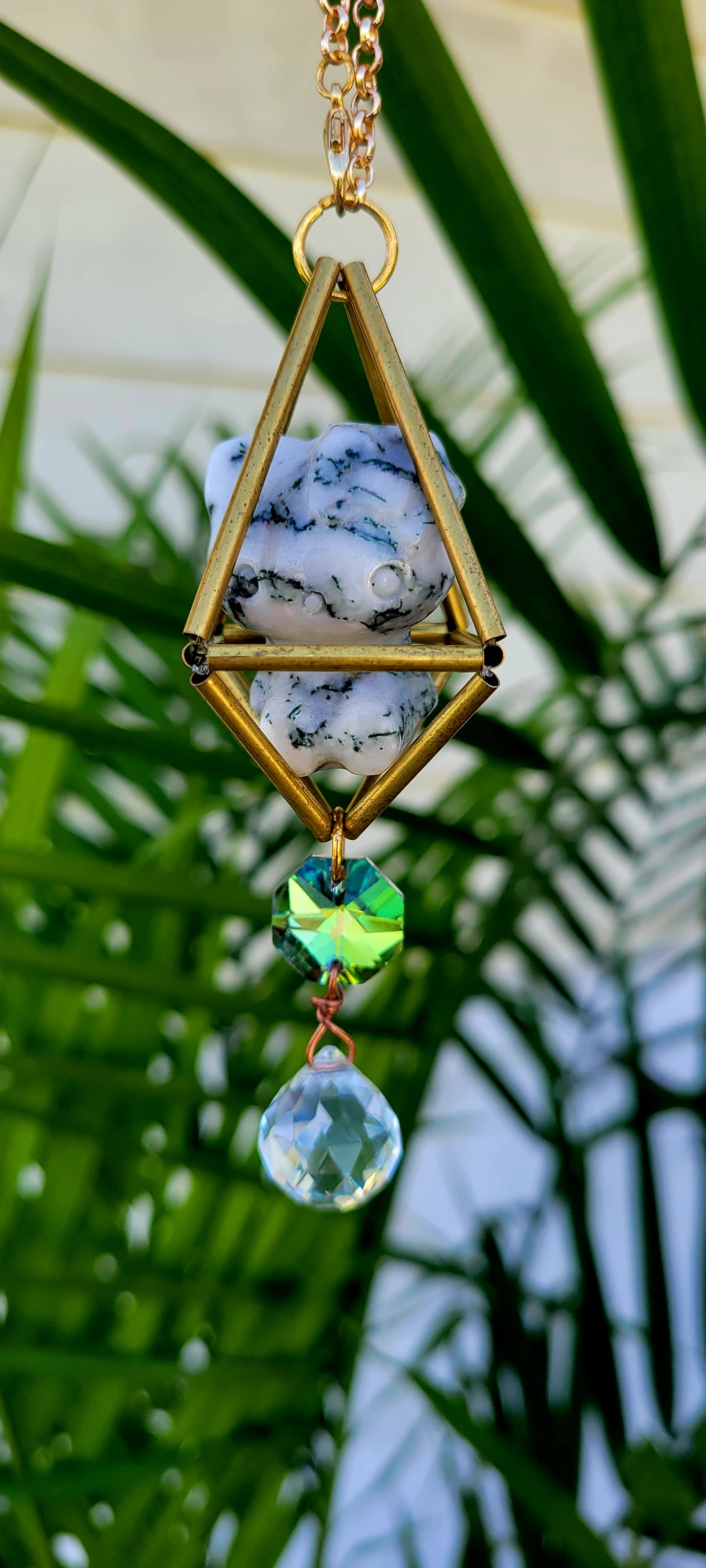 Hello Kitty Moss Agate Car Charms
