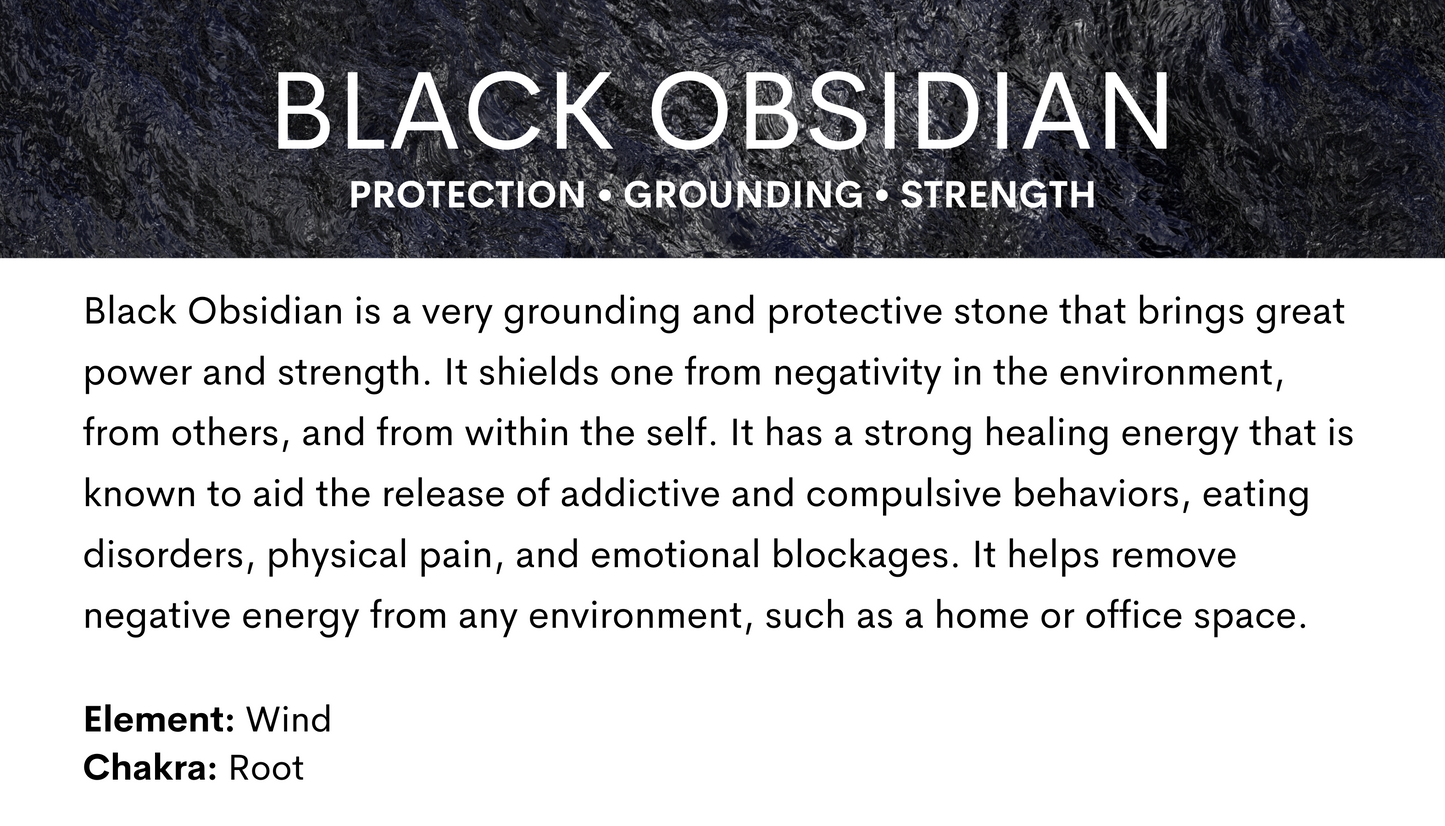 Black Obsidian Heart Car Charm