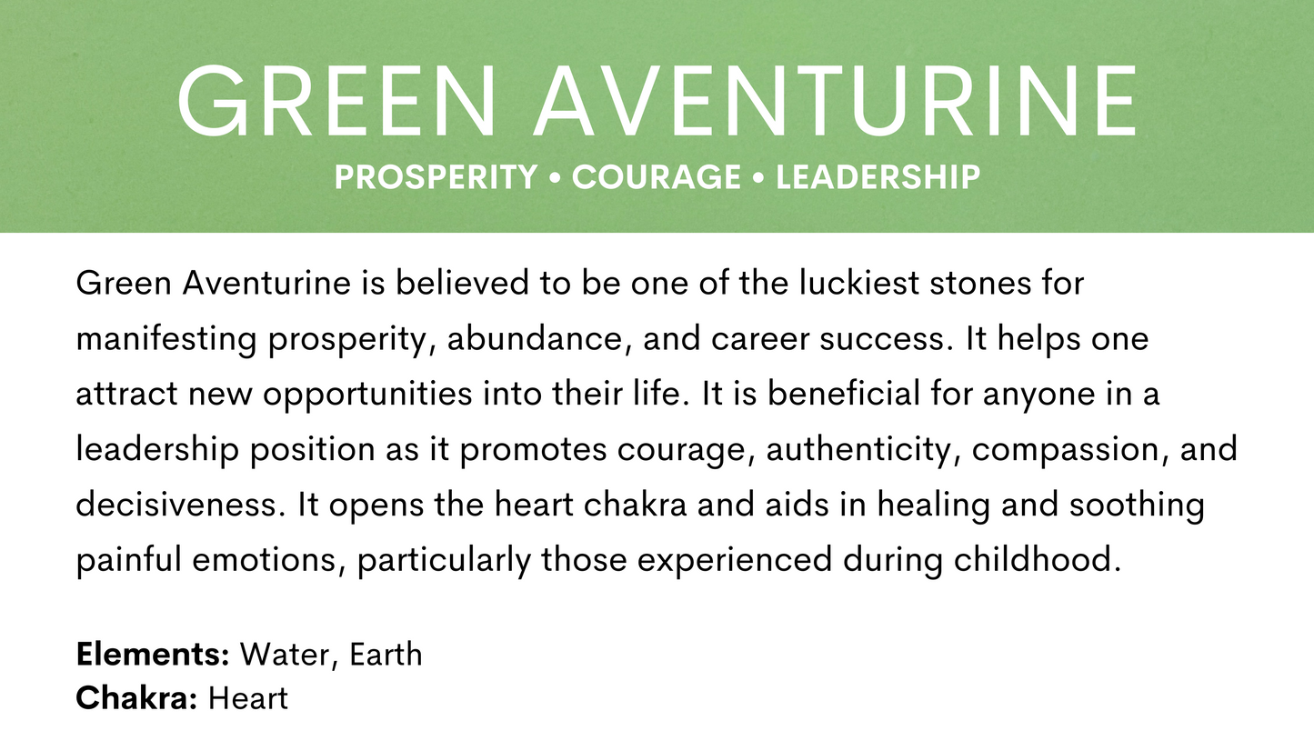 Green Aventurine Heart Car Charm